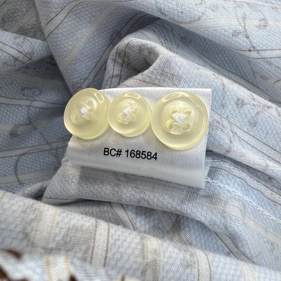 BLUE Pronto Uomo Dress Shirt Men's Size Large Blue and Brown Striped Paisley - Picture 11 of 11